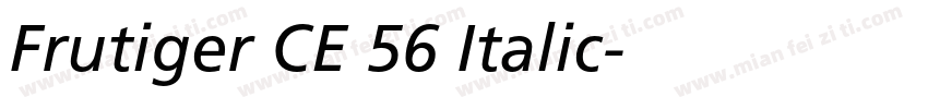 Frutiger CE 56 Italic字体转换